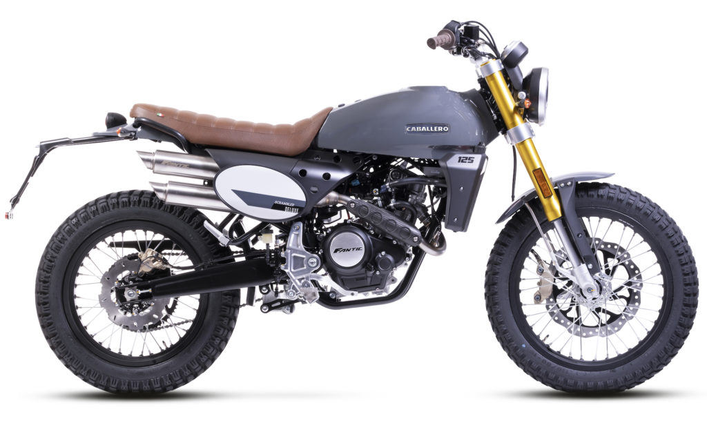 Fantic Caballero 125 Deluxe Scrambler 125 flat track rally ab 16 jahren kategorie A1 schnell leicht italien klassenbester abs top qualität modern klassisch zeitlos legendär enduro steve mc queen track & street corner