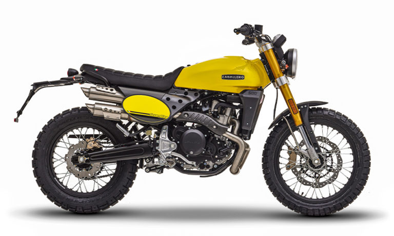 Fantic Caballero Scrambler 500 Rallye Scrambler ab 18 jahren kategorie A1 schnell leicht italien klassenbester abs top qualität modern klassisch zeitlos legendär enduro steve mc queen track & street corner yellow